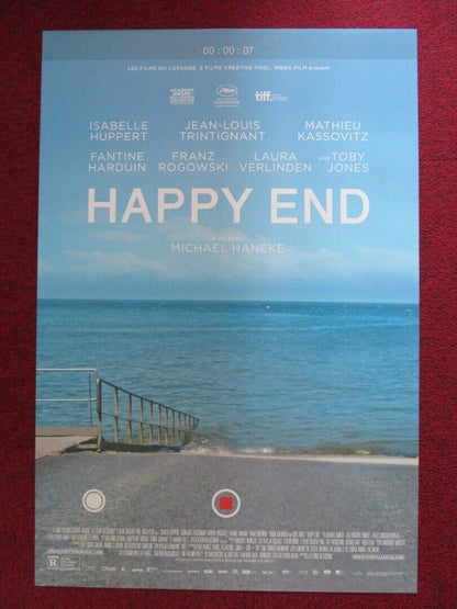 HAPPY END US ONE SHEET ROLLED POSTER ISABELLE HUPPERT JEAN LOUIS TRINTIGNANT '17 Movie posters
