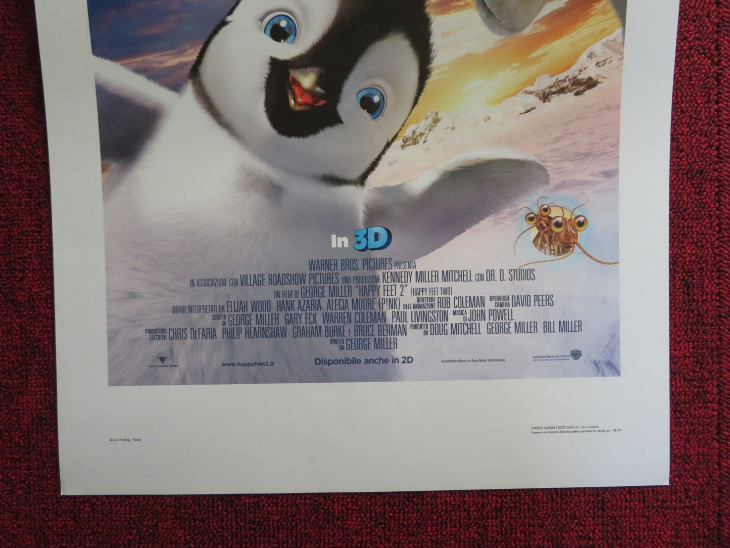 HAPPY FEET TWO ITALIAN LOCANDINA POSTER ELIJAH WOOD HANK AZARIA 2011 Rendezvous Cinema Movie posters
