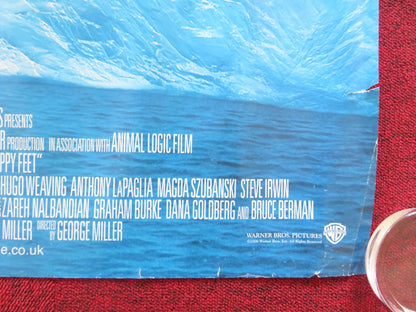 HAPPY FEET UK QUAD (30"x 40") ROLLED POSTER ELIJAH WOOD ROBIN WILLIAMS 2006 Rendezvous Cinema Movie posters