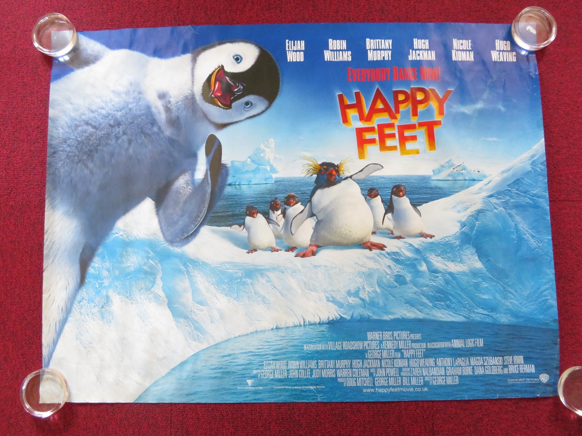 HAPPY FEET UK QUAD (30"x 40") ROLLED POSTER ELIJAH WOOD ROBIN WILLIAMS 2006 Rendezvous Cinema Movie posters