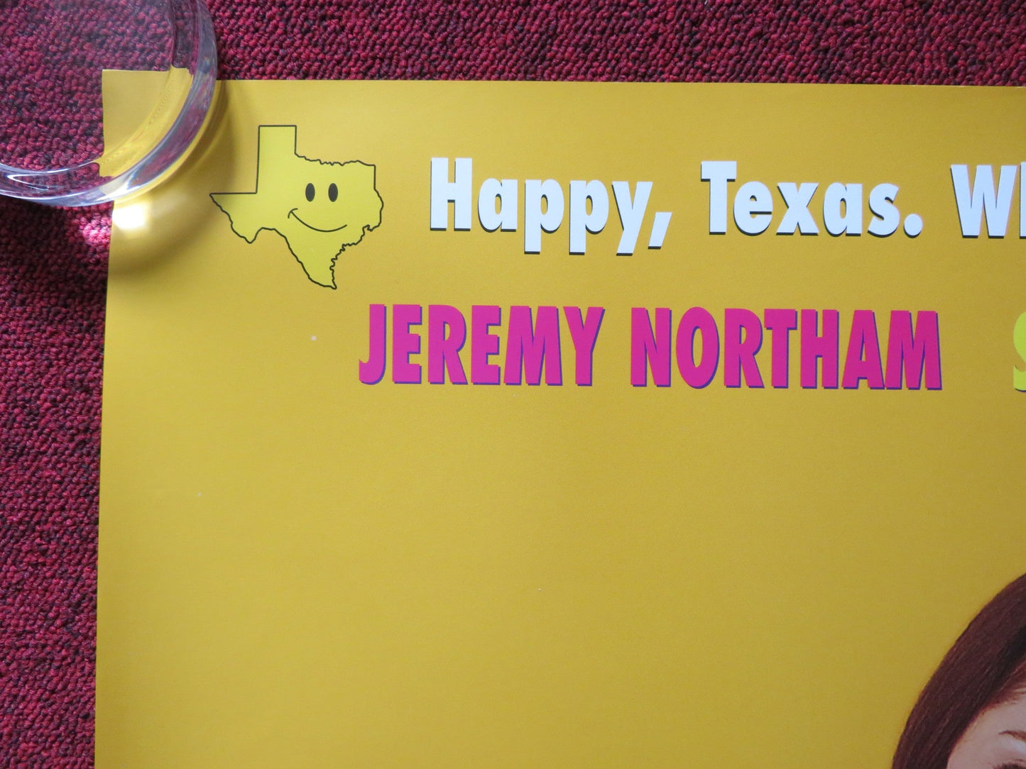 HAPPY, TEXAS UK QUAD (30"x 40") ROLLED POSTER JEREMY NORTHAM STEVE ZAHN 1999 Rendezvous Cinema Movie posters