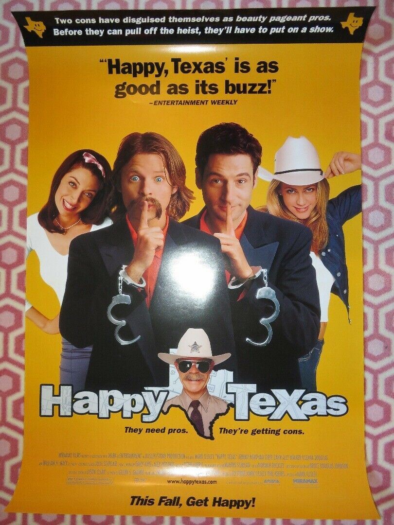 HAPPY TEXAS US ONE SHEET ROLLED POSTER STEVE ZAHN 1999 Movie posters