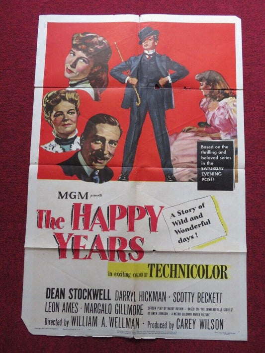 HAPPY YEARS FOLDED US ONE SHEET POSTER DEAN STOCKWELL DARRYL HICKMAN 1950 Movie posters