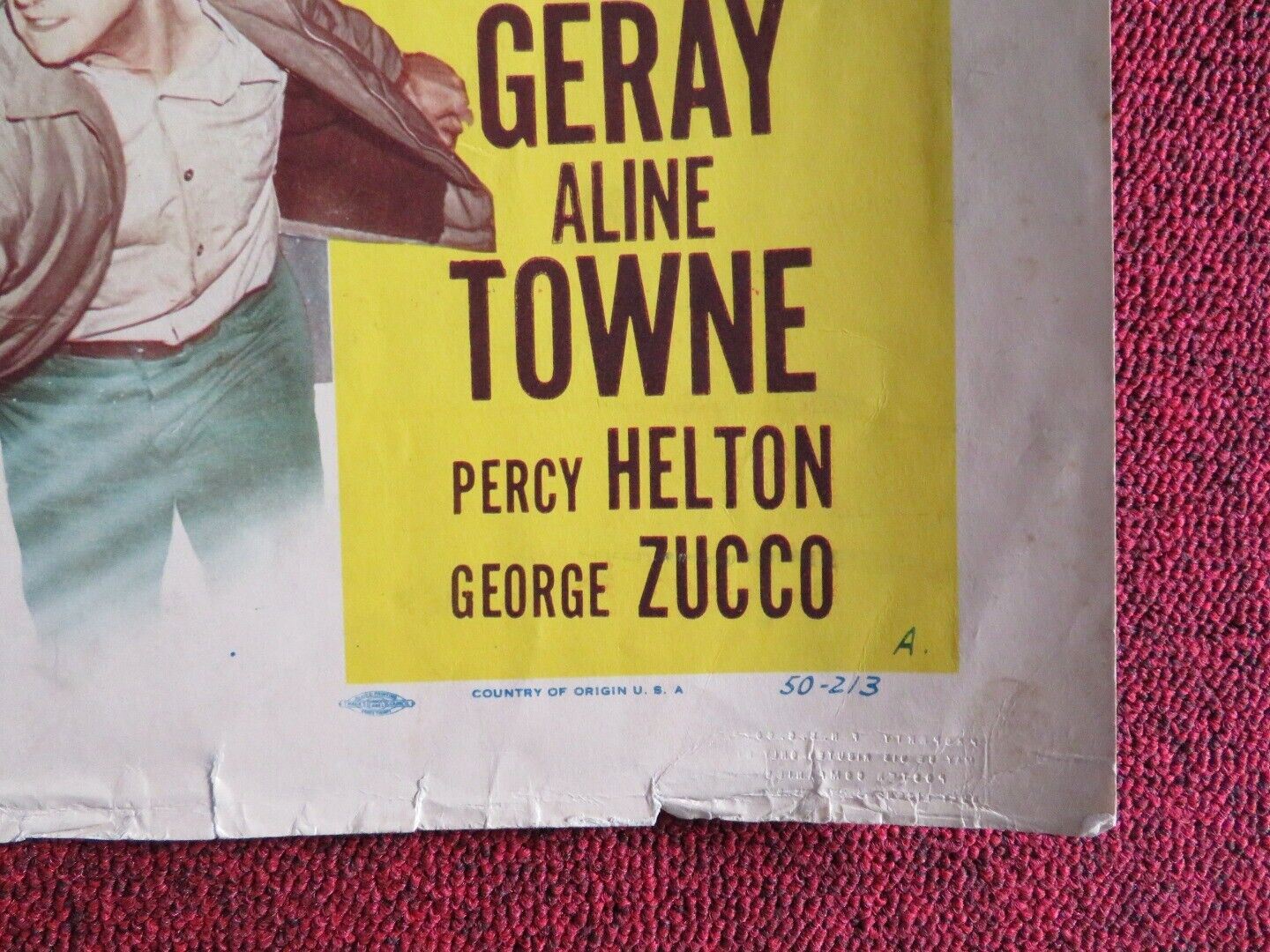 HARBOR OF MISSING MEN US HALF SHEET (22"x 28") POSTER RICHARD DENNING 1950 Movie posters