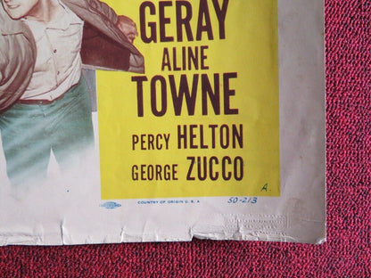 HARBOR OF MISSING MEN US HALF SHEET (22"x 28") POSTER RICHARD DENNING 1950 Movie posters