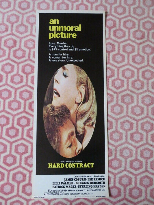 HARD CONTRACT US INSERT (14"x 36") POSTER JAMES COBURN LEE REMICK 1969 - Rendezvous Cinema