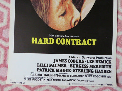 HARD CONTRACT US INSERT (14"x 36") POSTER JAMES COBURN LEE REMICK 1969 - Rendezvous Cinema