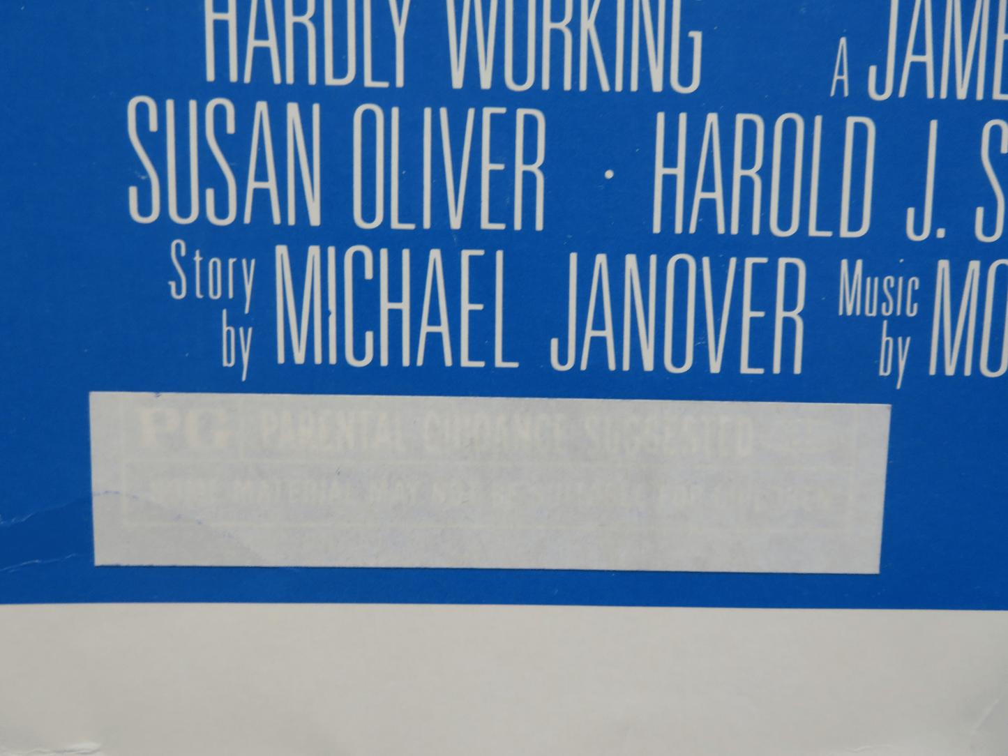 HARDLY WORKING US HALF SHEET (22"x 28") POSTER JERRY LEWIS SUSAN OLIVER 1981 Rendezvous Cinema Movie posters