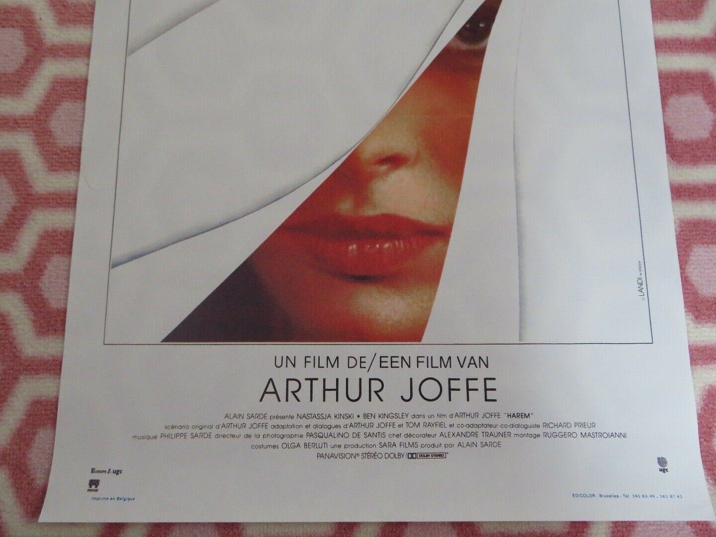 HAREM BELGIUM (22"x 14") POSTER NASTASSJA KINSKI BEN KINGSLEY 1985 Movie posters