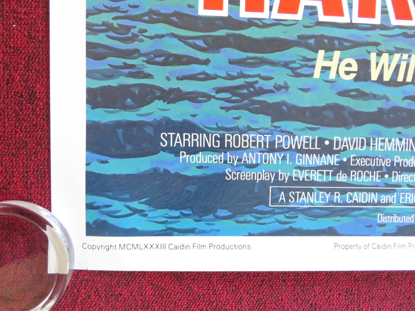 HARLEQUIN US ONE SHEET ROLLED POSTER ROBERT POWELL DAVID HEMMINGS R1983 Rendezvous Cinema Movie posters