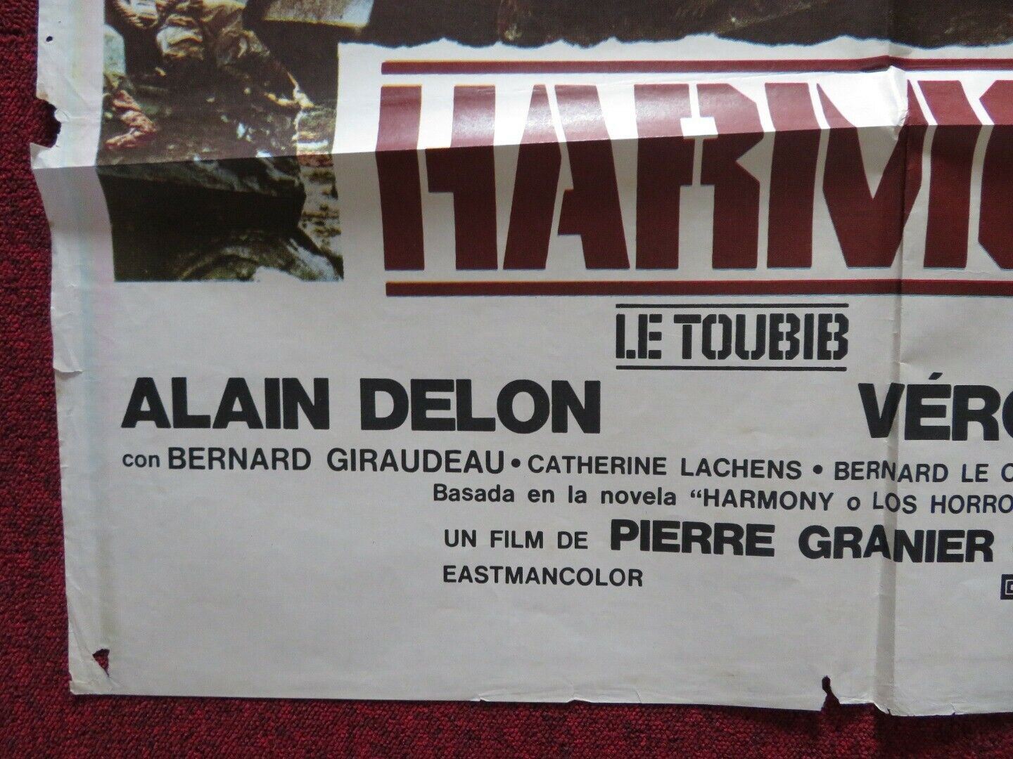 HARMONY LE TOUBIB / THE MEDIC ARGENTINA ONE SHEET FOLDED POSTER ALAIN DELON 1979 Movie posters