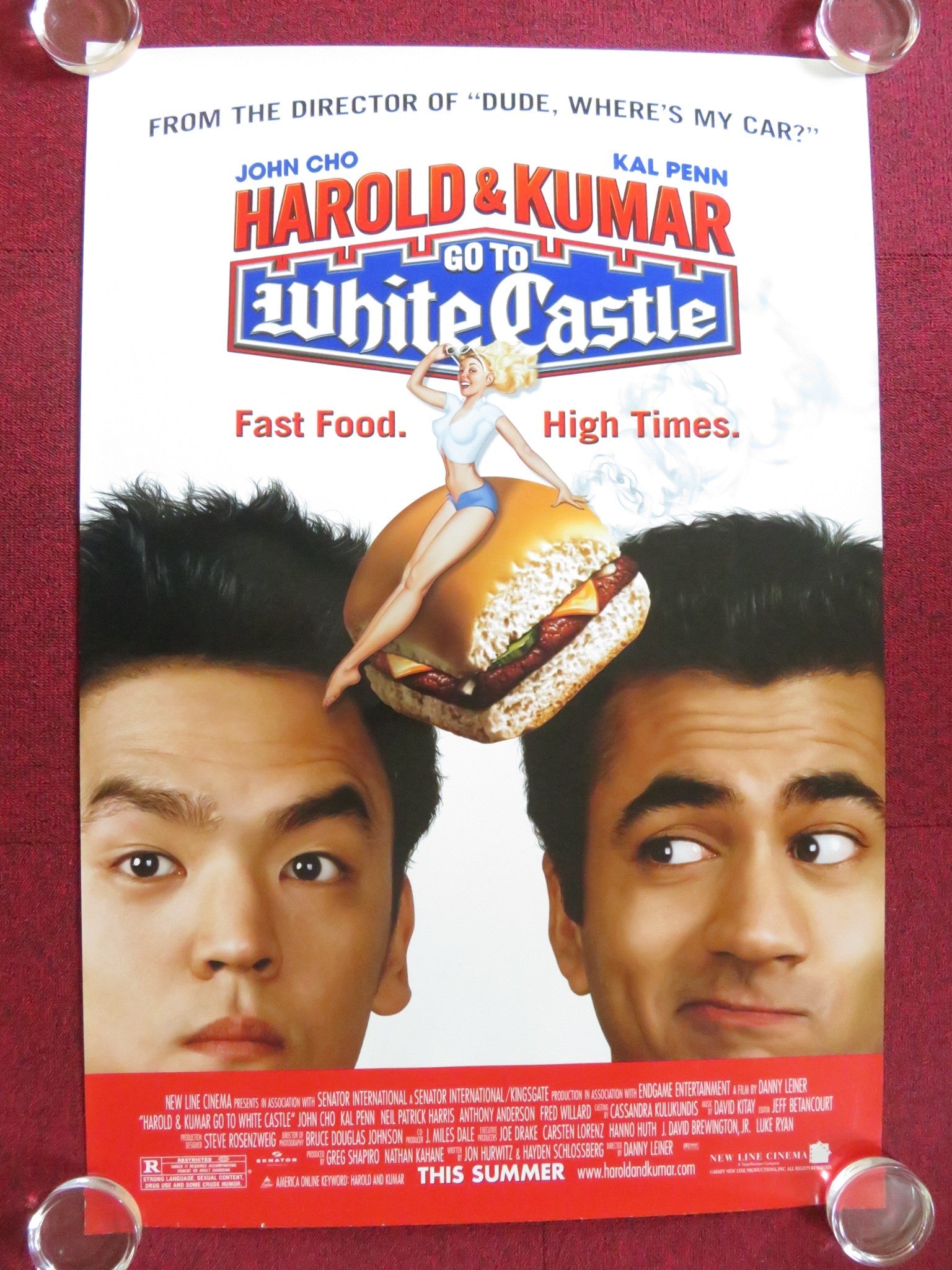 HAROLD & KUMAR GO TO WHITE CASTLE US ONE SHEET ROLLED POSTER CHO KAL PENN 2004 Rendezvous Cinema Movie posters