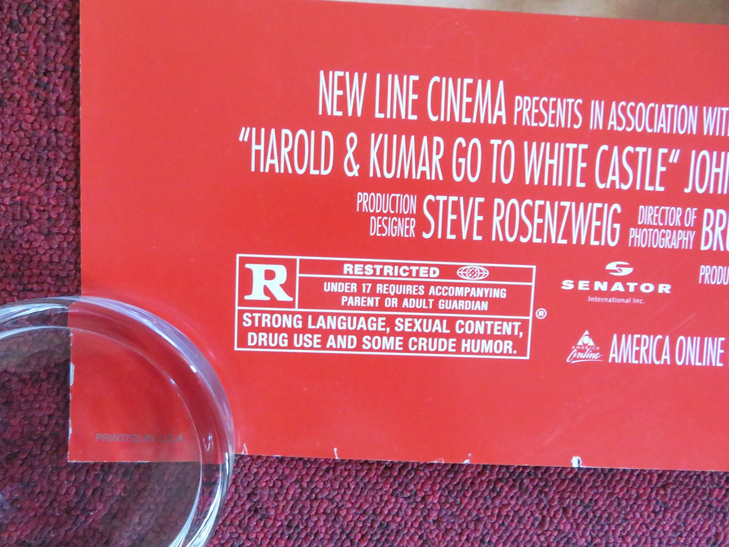 HAROLD & KUMAR GO TO WHITE CASTLE US ONE SHEET ROLLED POSTER CHO KAL PENN 2004 Rendezvous Cinema Movie posters