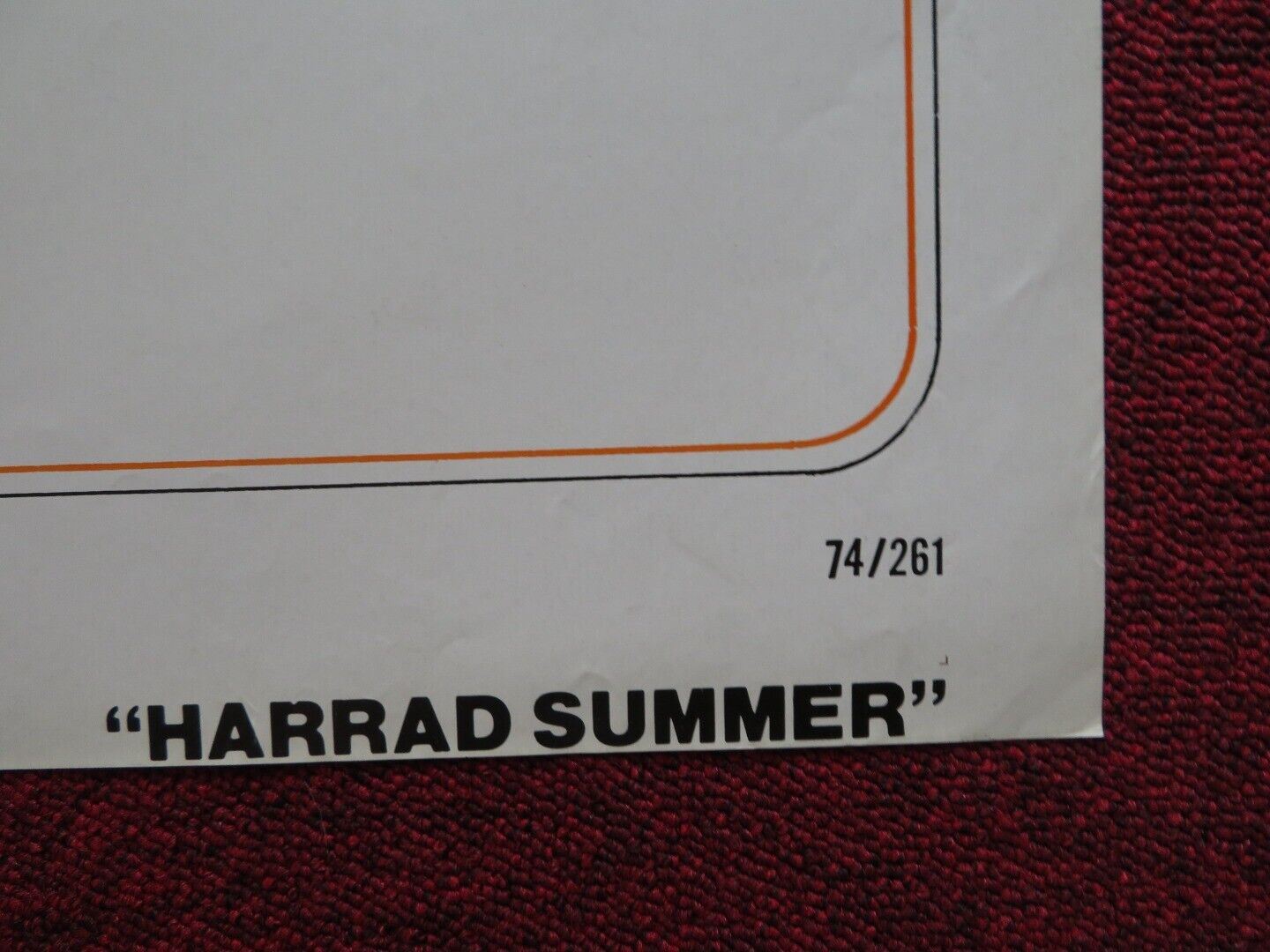HARRAD SUMMER FOLDED US ONE SHEET POSTER RICHARD DORAN VICTORIA THOMPSON 1974 - Rendezvous Cinema