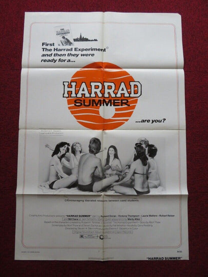 HARRAD SUMMER FOLDED US ONE SHEET POSTER RICHARD DORAN VICTORIA THOMPSON 1974 - Rendezvous Cinema
