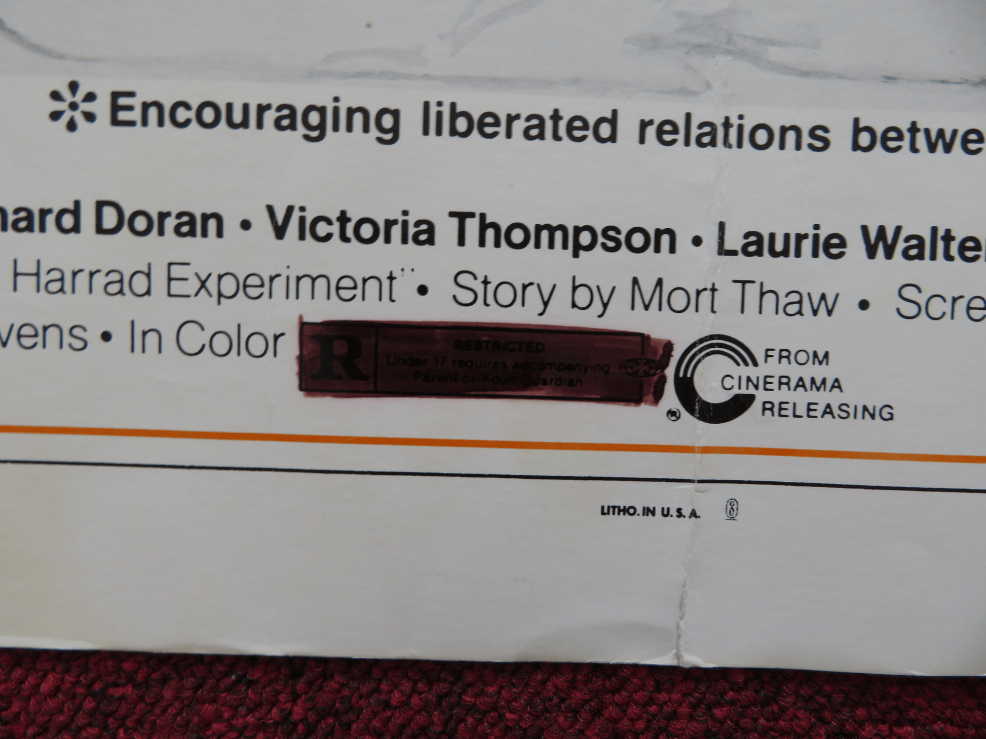 HARRAD SUMMER US HALF SHEET (22"x 28") POSTER RICHARD DORAN V. THOMPSON 1974 Rendezvous Cinema Movie posters