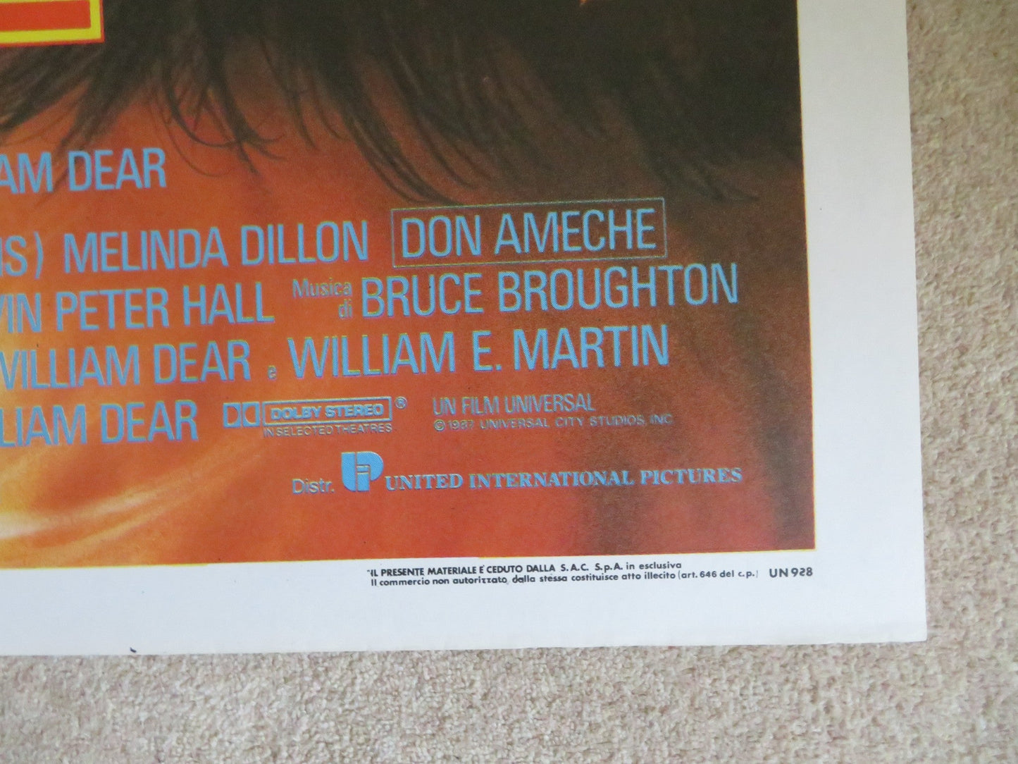 HARRY AND THE HENDERSONS - B ITALIAN 2 FOGLIO POSTER JOHN LITHGOW M. DILLON 1987 Rendezvous Cinema Movie posters