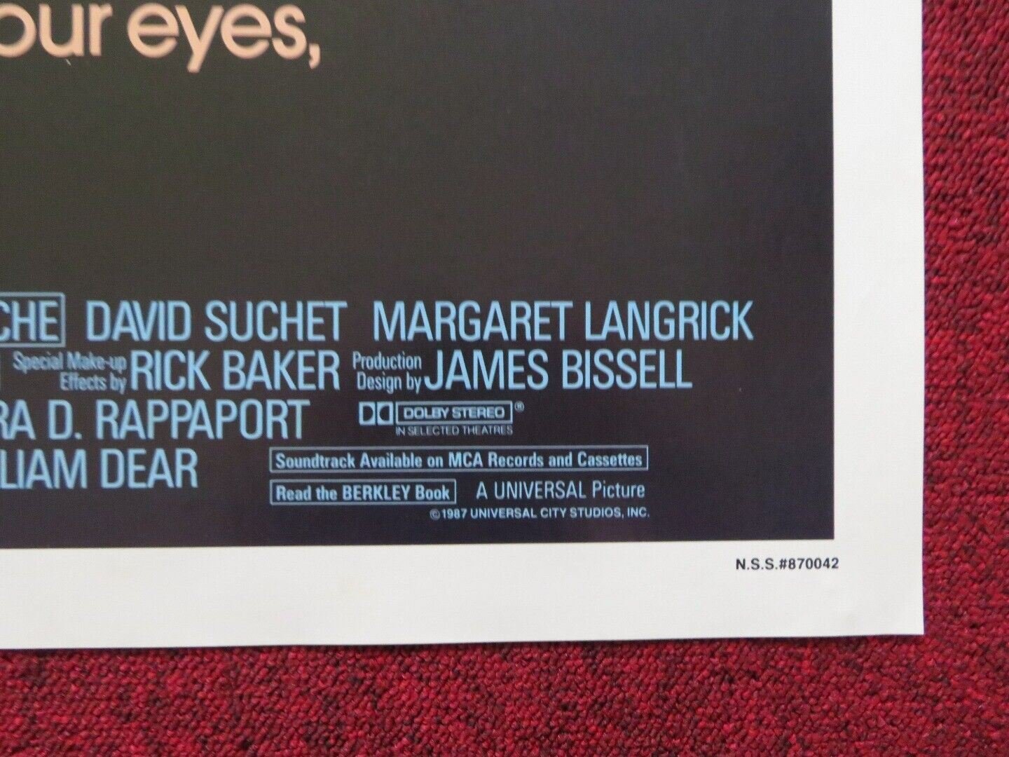 HARRY AND THE HENDERSONS FOLDED US ONE SHEET POSTER JOHN LITHGOW 1987 - Rendezvous Cinema