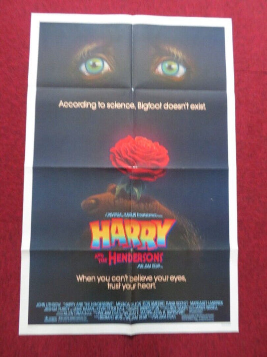HARRY AND THE HENDERSONS FOLDED US ONE SHEET POSTER JOHN LITHGOW 1987 - Rendezvous Cinema