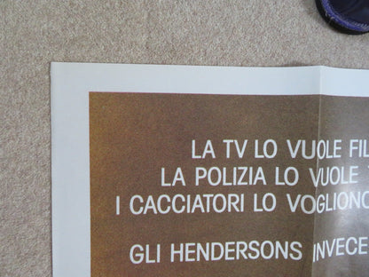 HARRY AND THE HENDERSONS ITALIAN 4 FOGLIO POSTER JOHN LITHGOW M. DILLON 1988 Rendezvous Cinema Movie posters