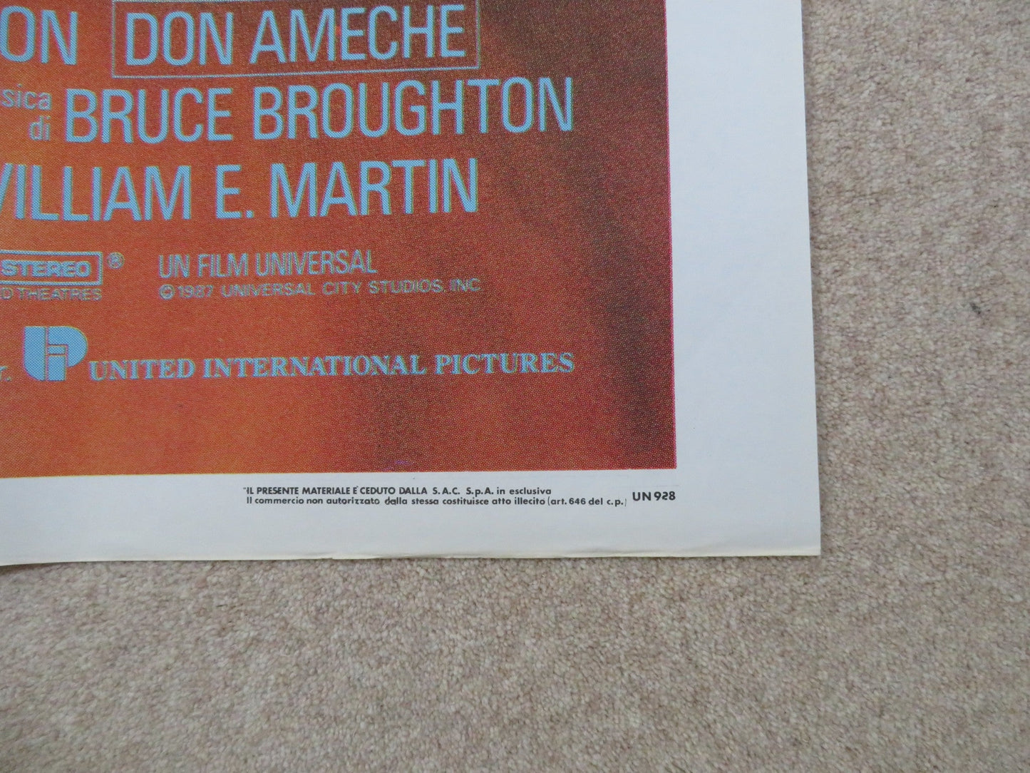 HARRY AND THE HENDERSONS ITALIAN 4 FOGLIO POSTER JOHN LITHGOW M. DILLON 1988 Rendezvous Cinema Movie posters