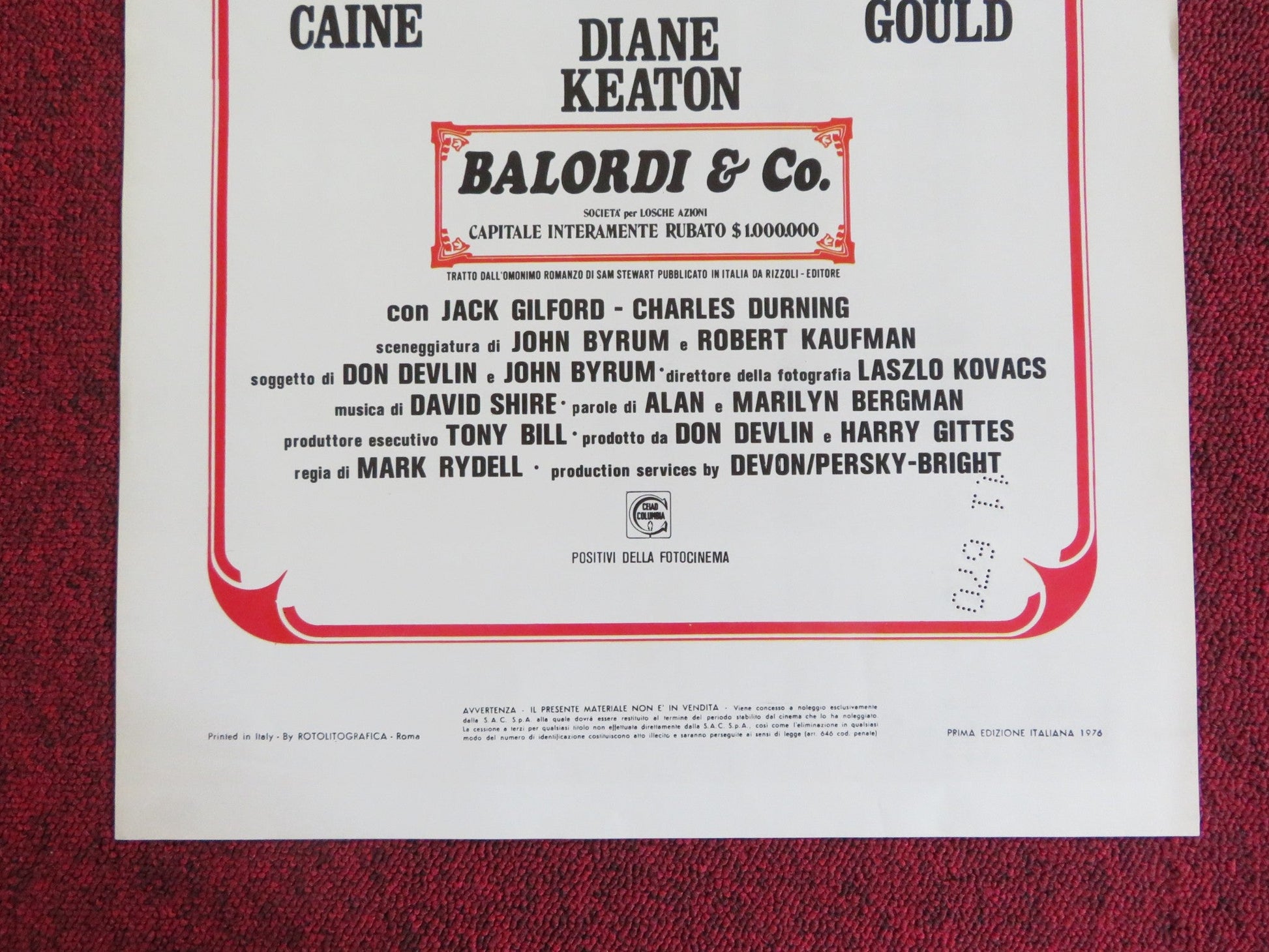 HARRY AND WALTER GO TO NEW YORK ITALIAN LOCANDINA POSTER JAMES CAAN 1976 Rendezvous Cinema Movie posters