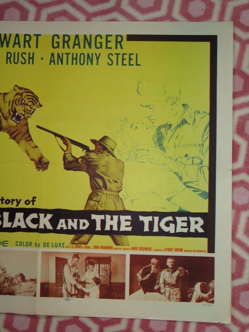 HARRY BLACK AND THE TIGER US HALF SHEET (22"x 28") POSTER STEWART GRANGER 1958 Movie posters