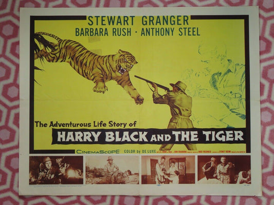 HARRY BLACK AND THE TIGER US HALF SHEET (22"x 28") POSTER STEWART GRANGER 1958 Movie posters