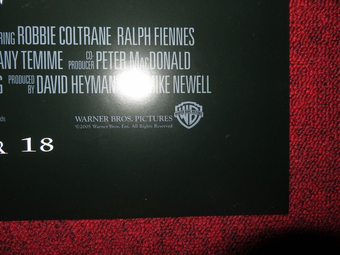 HARRY POTTER AND THE GOBLET OF FIRE FOLDED US ONE SHEET POSTER 2005 Rendezvous Cinema Movie posters