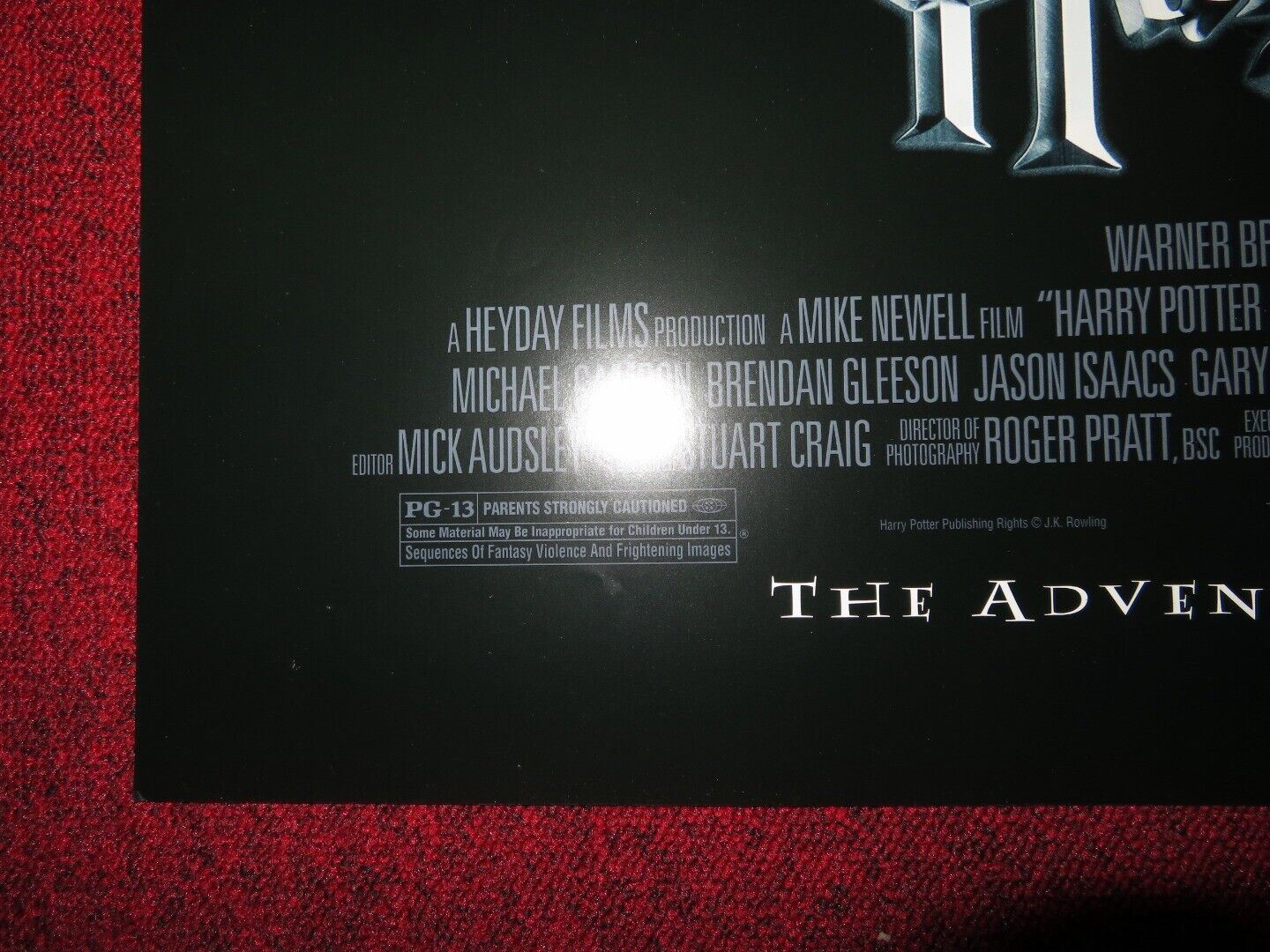 HARRY POTTER AND THE GOBLET OF FIRE FOLDED US ONE SHEET POSTER 2005 Rendezvous Cinema Movie posters