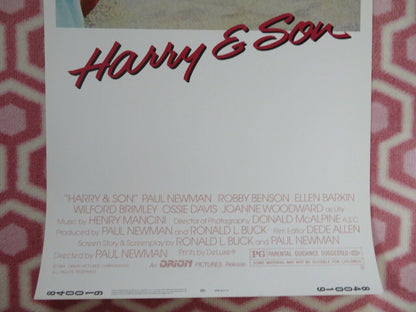 HARRY & SON US INSERT (14"x 36") POSTER PAUL NEWMAN ROBBY BENSON 1984 - Rendezvous Cinema