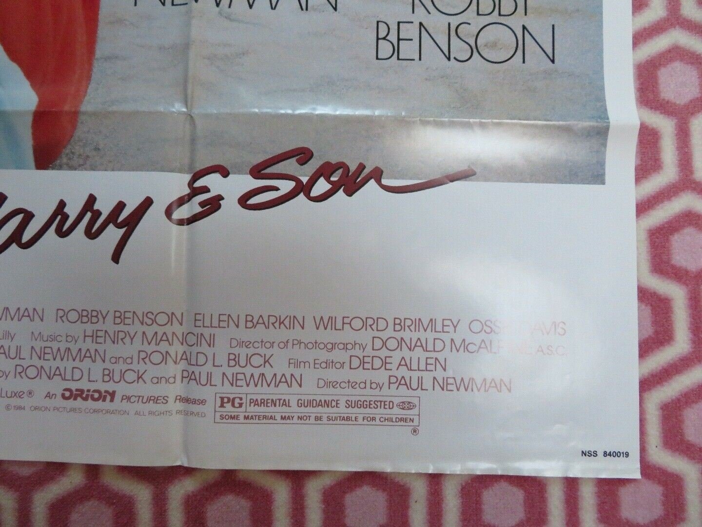 HARRY & SON US ONE SHEET POSTER PAUL NEWMAN ROBBY BENSON 1984 Movie posters