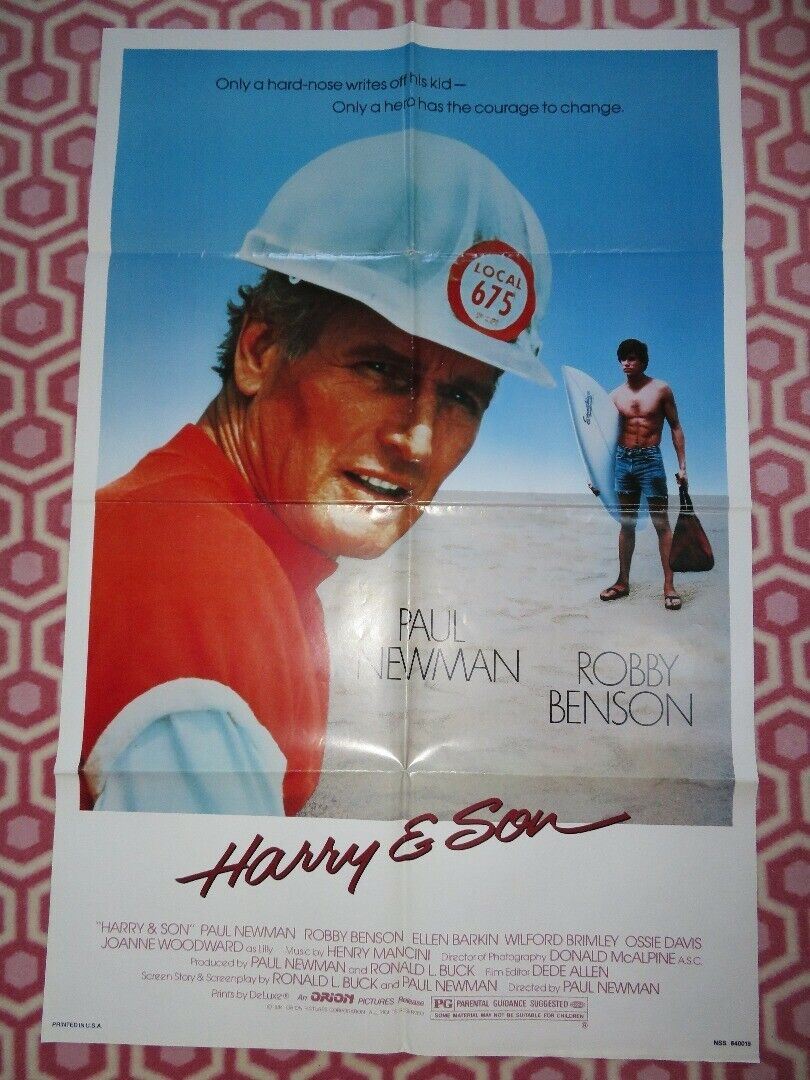 HARRY & SON US ONE SHEET POSTER PAUL NEWMAN ROBBY BENSON 1984 Movie posters
