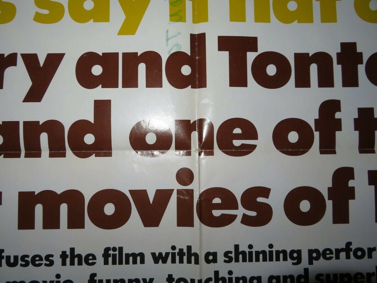 HARRY & TONTO US ONE SHEET POSTER ART CARNEY GLEN BURSTYN 1971 Movie posters