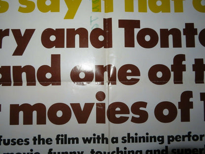 HARRY & TONTO US ONE SHEET POSTER ART CARNEY GLEN BURSTYN 1971 Movie posters