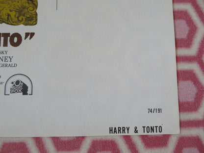 HARRY & TONTO US ONE SHEET POSTER ART CARNEY GLEN BURSTYN 1971 Movie posters