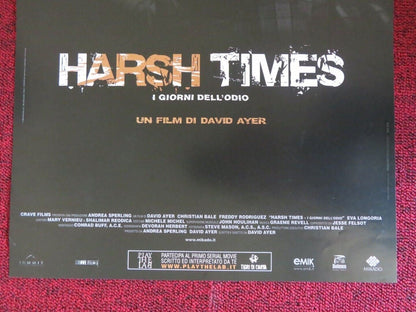 HARSH TIMES ITALIAN LOCANDINA (26"x12.5") POSTER CHRISTIAN BALE 2005 - Rendezvous Cinema