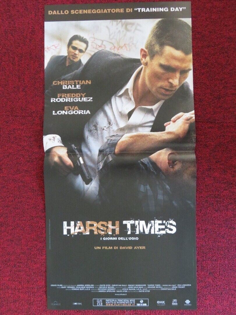HARSH TIMES ITALIAN LOCANDINA (26"x12.5") POSTER CHRISTIAN BALE 2005 - Rendezvous Cinema