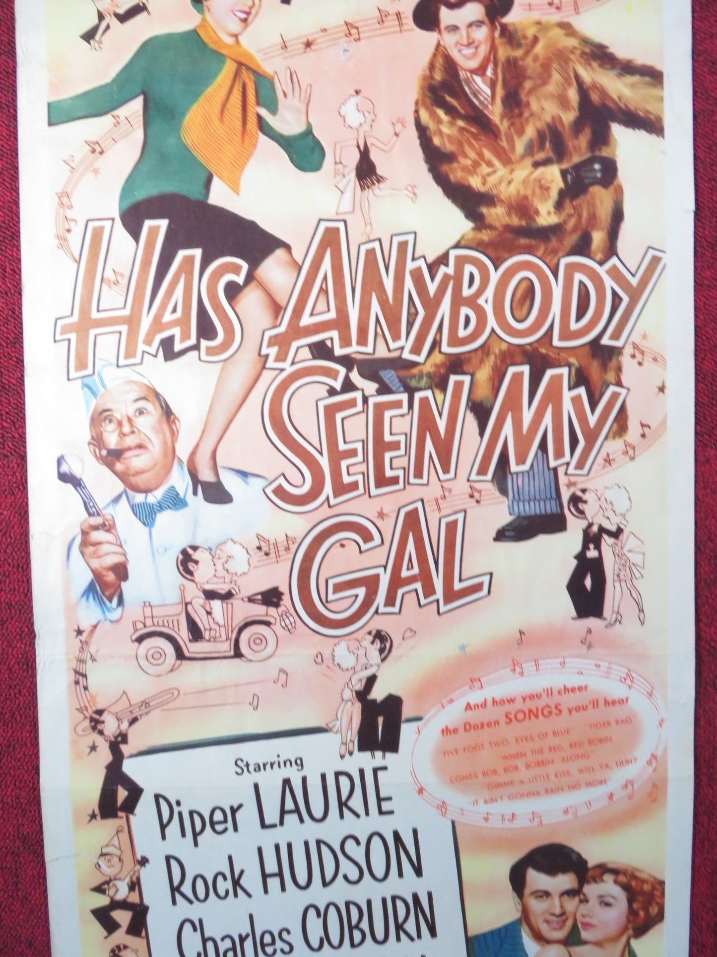HAS ANYBODY SEEN MY GAL US INSERT (14"x 36") POSTER PIPER LAURIE R. HUDSON 1952 Rendezvous Cinema Movie posters