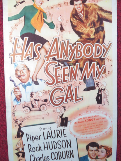 HAS ANYBODY SEEN MY GAL US INSERT (14"x 36") POSTER PIPER LAURIE R. HUDSON 1952 Rendezvous Cinema Movie posters