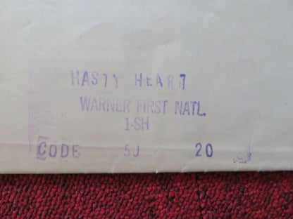 HASTY HEART FOLDED US ONE SHEET POSTER RONALD REAGAN PATRICIA NEAL 1949 Movie posters