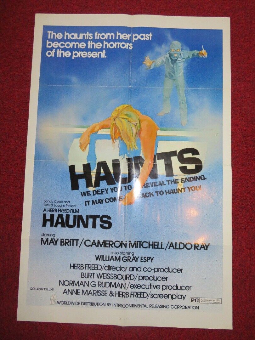 HAUNTS FOLDED US ONE SHEET POSTER MAY BRITT CAMERON MITCHELL 1976 Movie posters