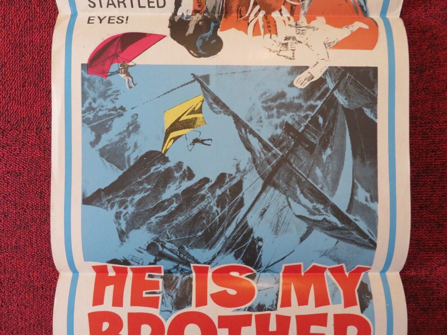 HE IS MY BROTHER FOLDED AUSTRALIAN DAYBILL POSTER BOBBY SHERMAN KATHY PAULO 1975 Movie posters