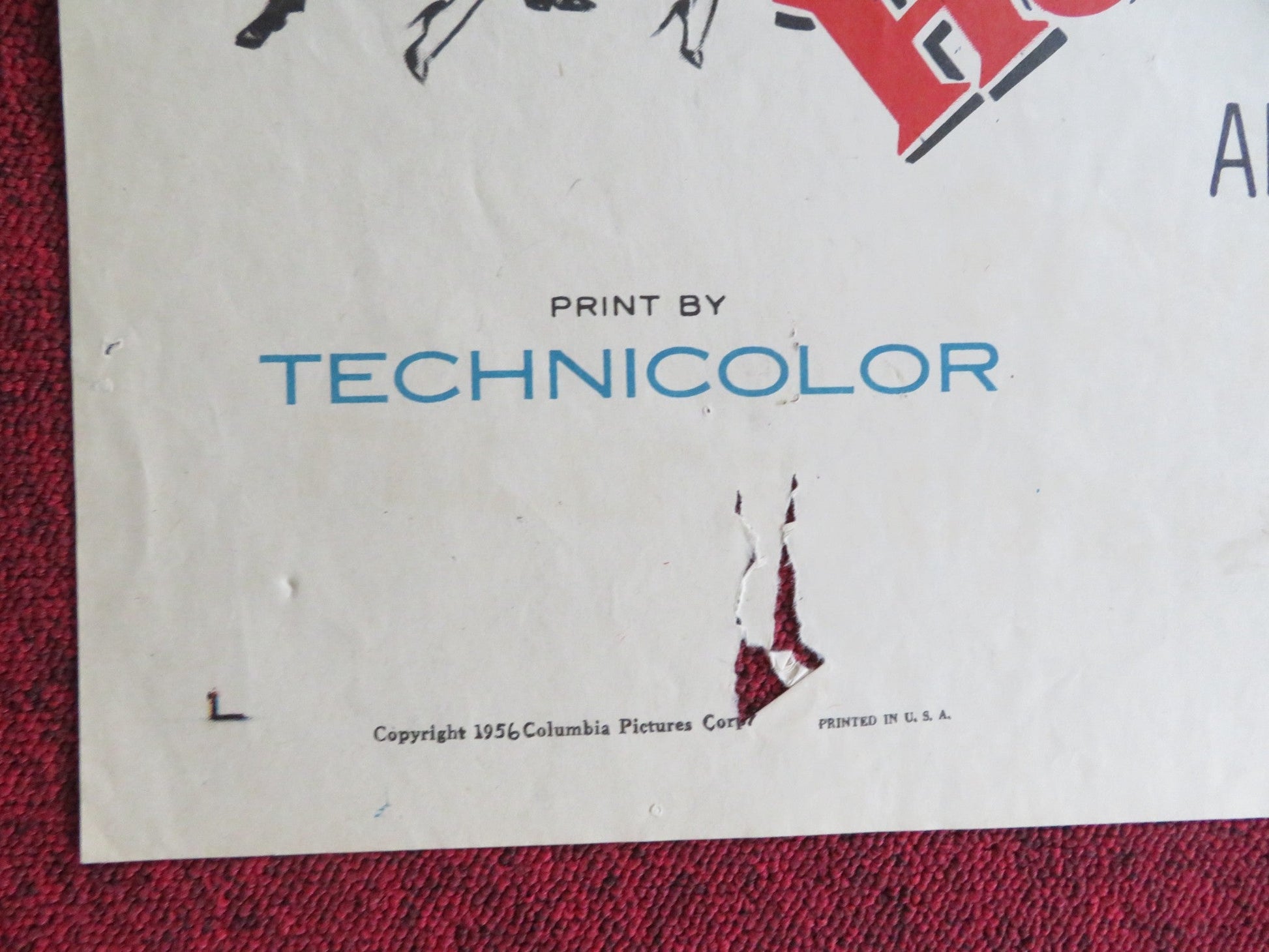 HE LAUGHED LAST FOLDED US ONE SHEET POSTER FRANKIE LAINE LUCY MARLOW 1956 Rendezvous Cinema Movie posters