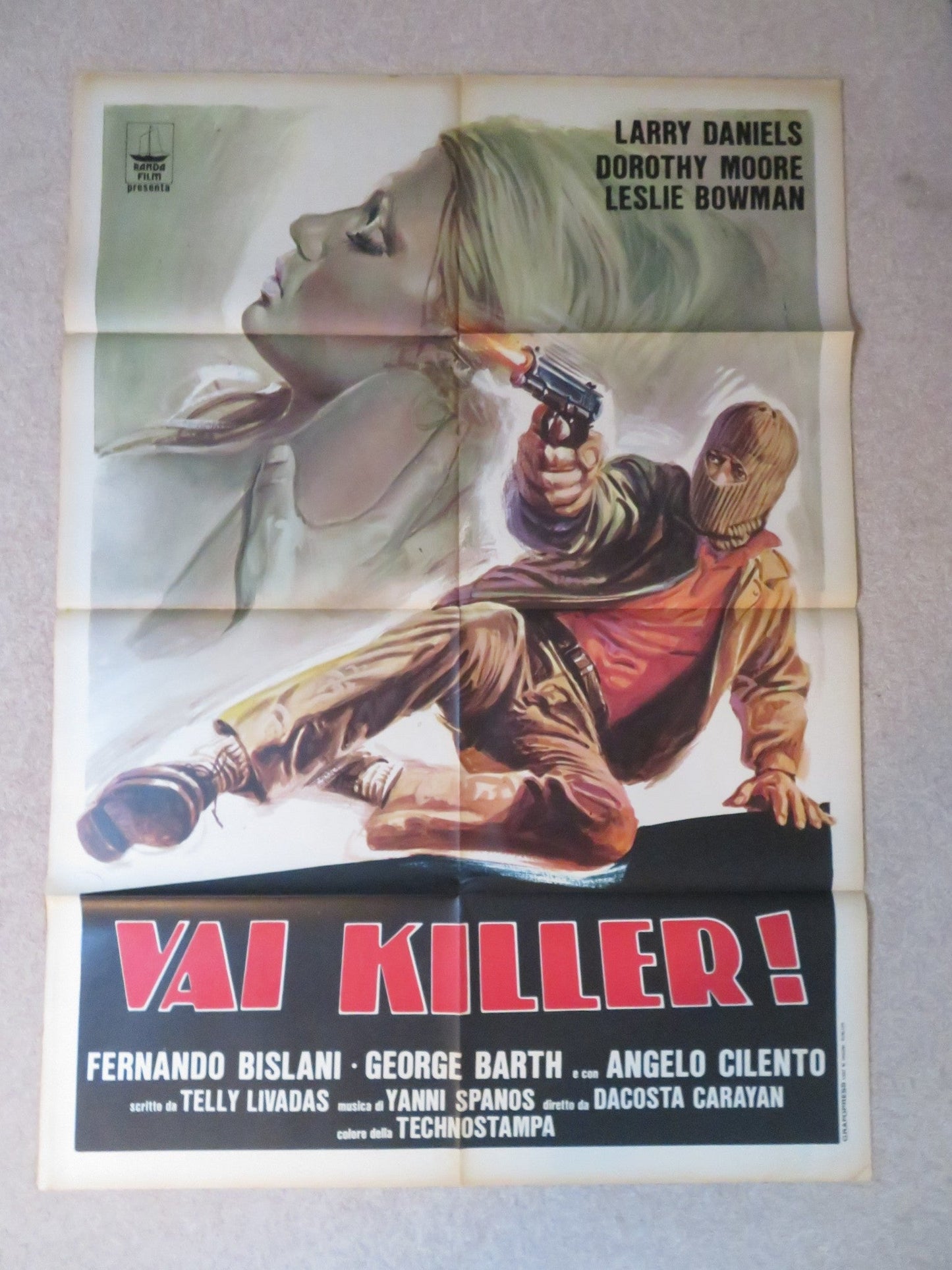 HE MURDERED HIS WIFE ITALIAN 2 FOGLIO POSTER LAKIS KOMNINOS DOROTHY MOORE 1974 Rendezvous Cinema Movie posters