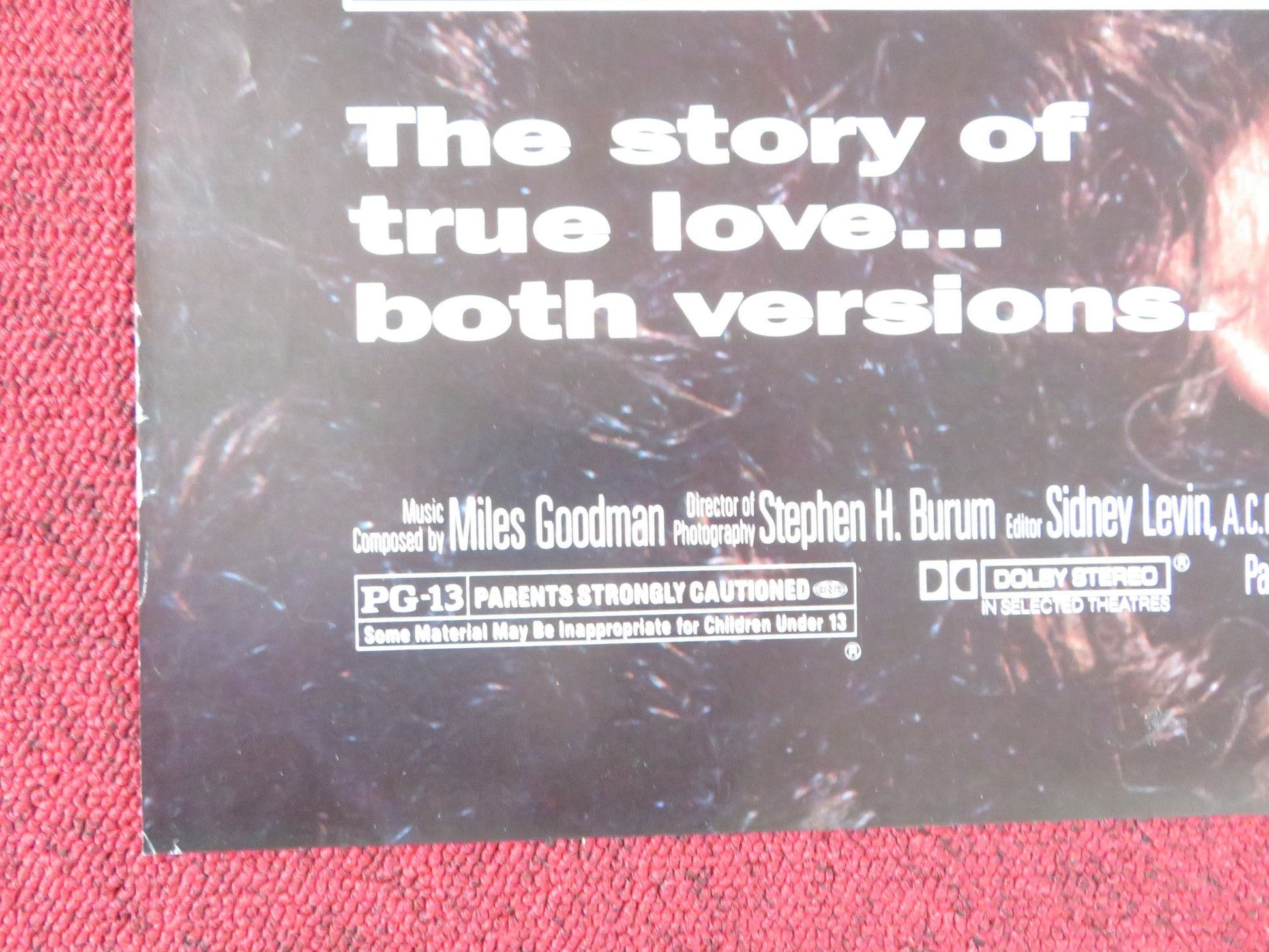 HE SAID, SHE SAID FOLDED US ONE SHEET POSTER KEVIN BACON ELIZABETH PERKINS 1991 Rendezvous Cinema Movie posters