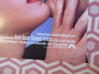 HE SAID SHE SAID US ONE SHEET ROLLED POSTER KEVIN BACON 1991 Movie posters