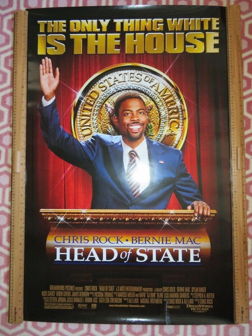 HEAD OF STATE US ROLLED POSTER CHRIS ROCK BERNIE MAC 2003 Rendezvous Cinema Movie posters