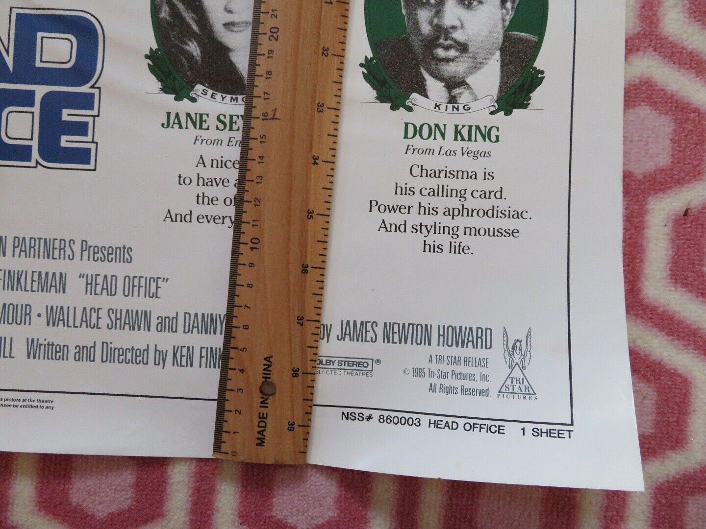 HEAD OFFICE US ONE SHEET POSTER DANNY DEVITO DON KING 1985 Movie posters