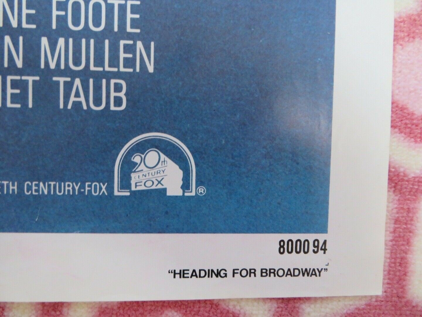 HEADING FOR BROADWAY US ONE SHEET POSTER REX SMITH TERRY TREAS 1980 Movie posters